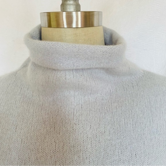 Pure cashmere XXS Wilfred pale blue funnel neck sweater - Picture 3 of 9